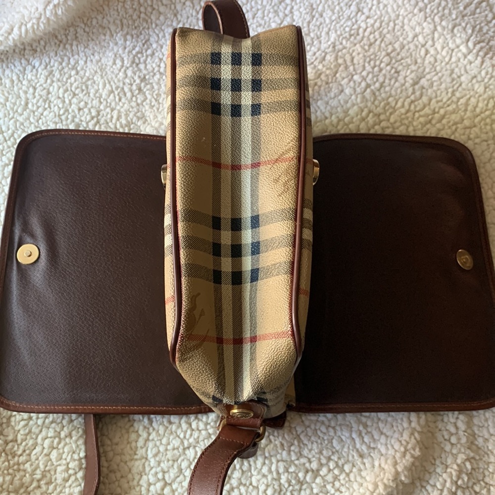 Burberry Tan and Brown Check Crossbody Bag - Well Loved - Picture 10 of 16